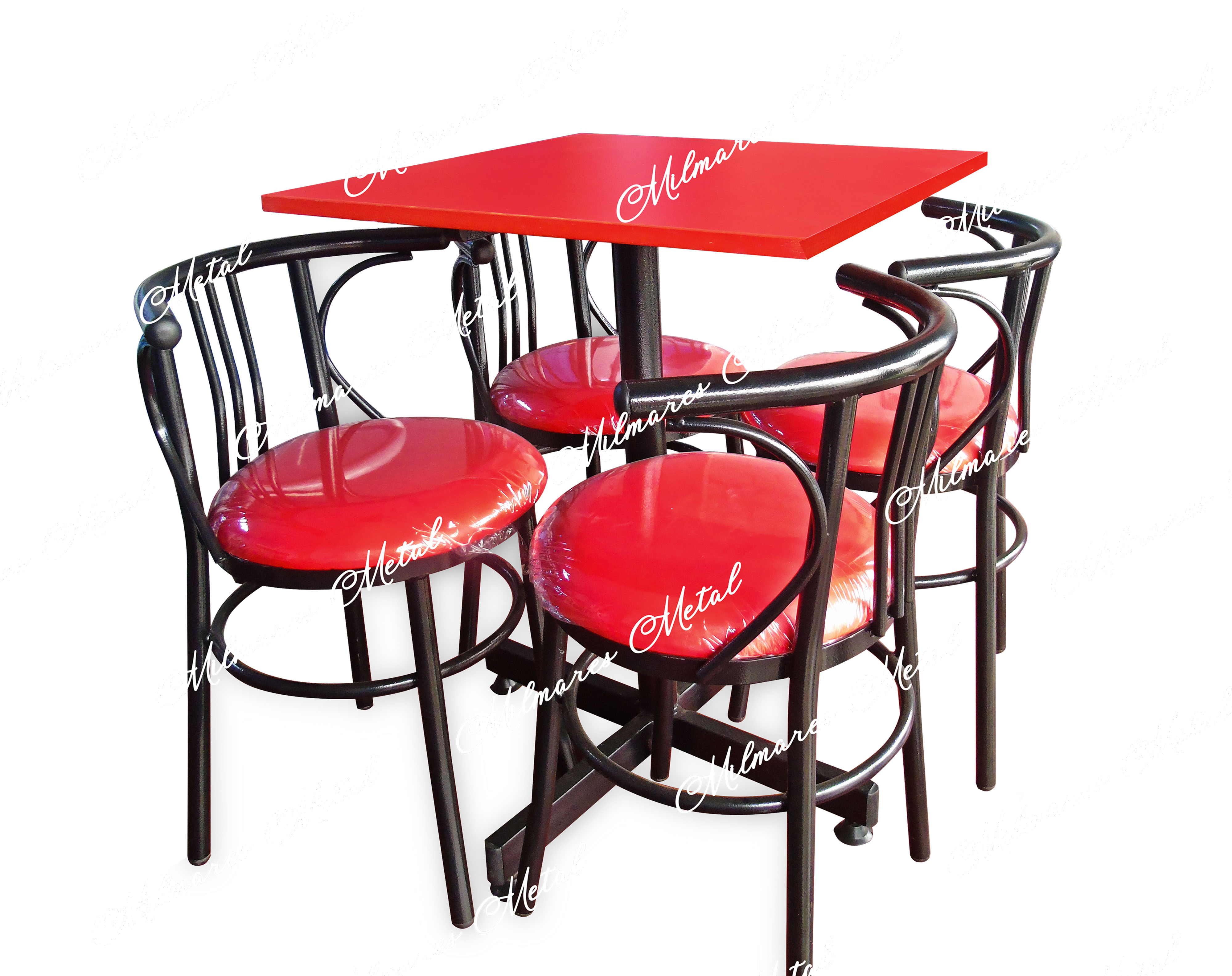 Juego de Comedor color rojo